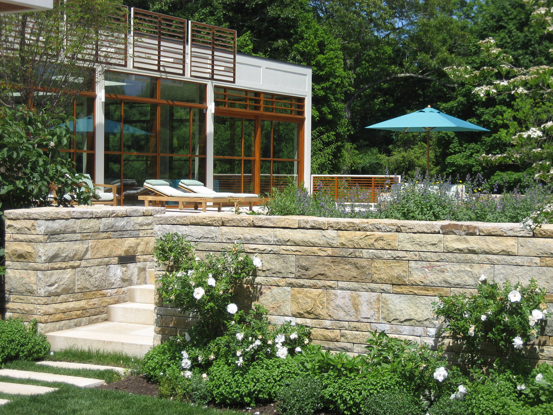 Outdoor Pool at Mid-Century Modern estate in Washington, Connecticut | Rodman Paul Architects