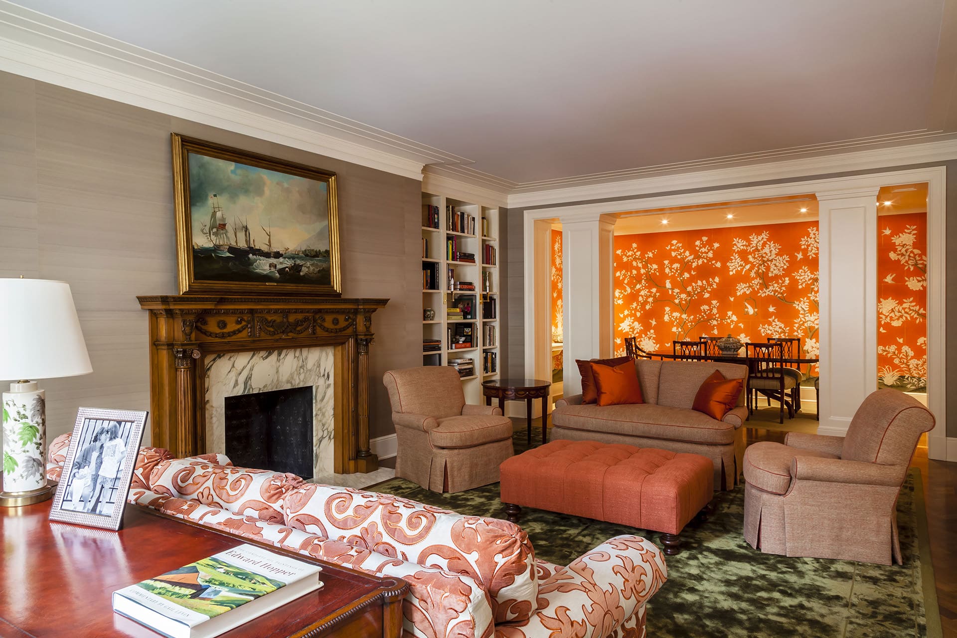 Formal Living Room in Renovated Park Avenue Apartment | Rodman Paul Architects