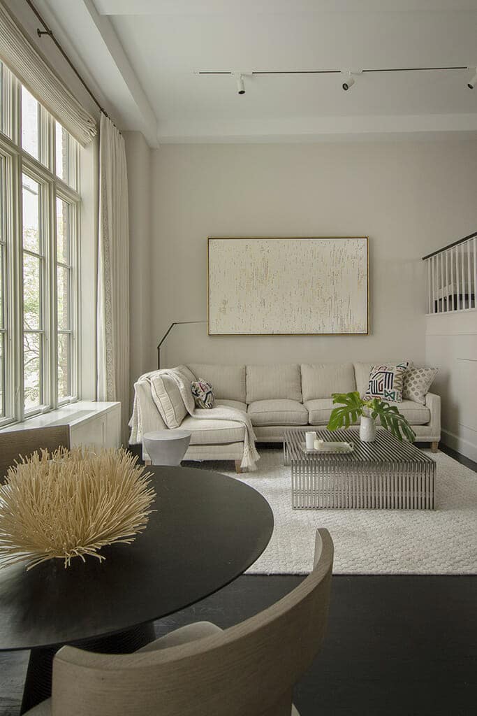Living Room in Upper East Side Prewar Renovation | Rodman Paul Architects